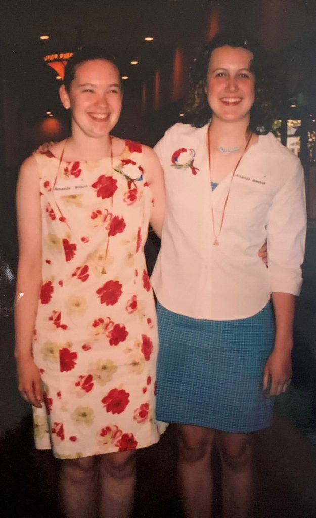 Amanda and a friend
