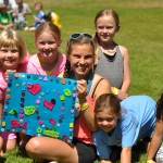 Day Campers with counselor