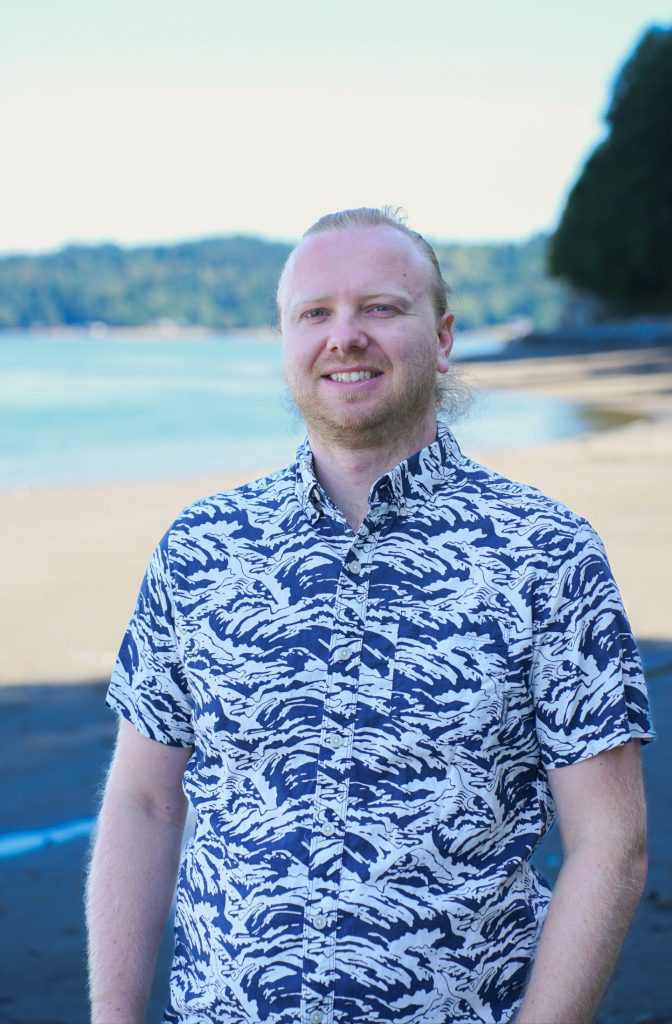 Robin Dein on the shores of Camp Sealth