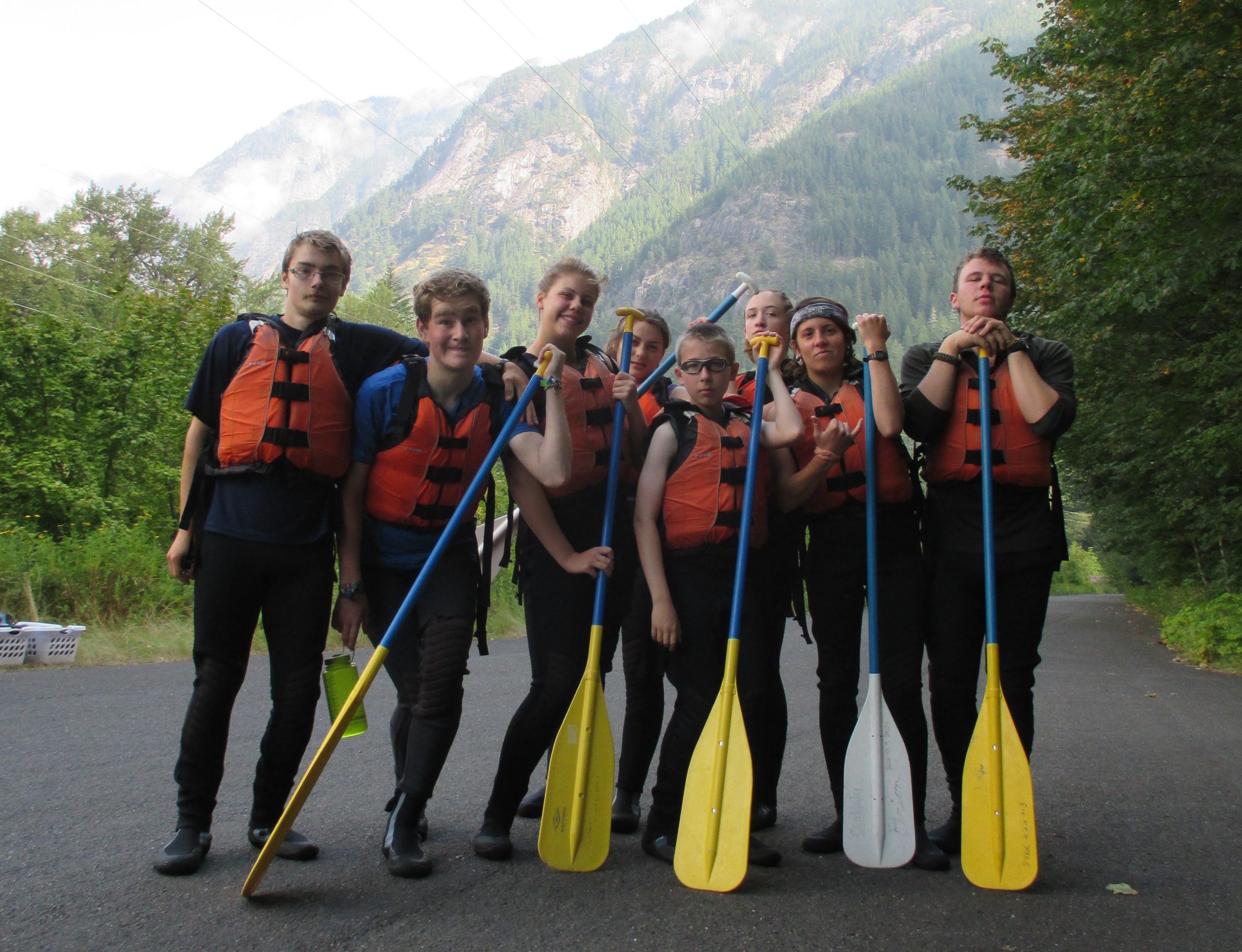 Campers on adventure trip