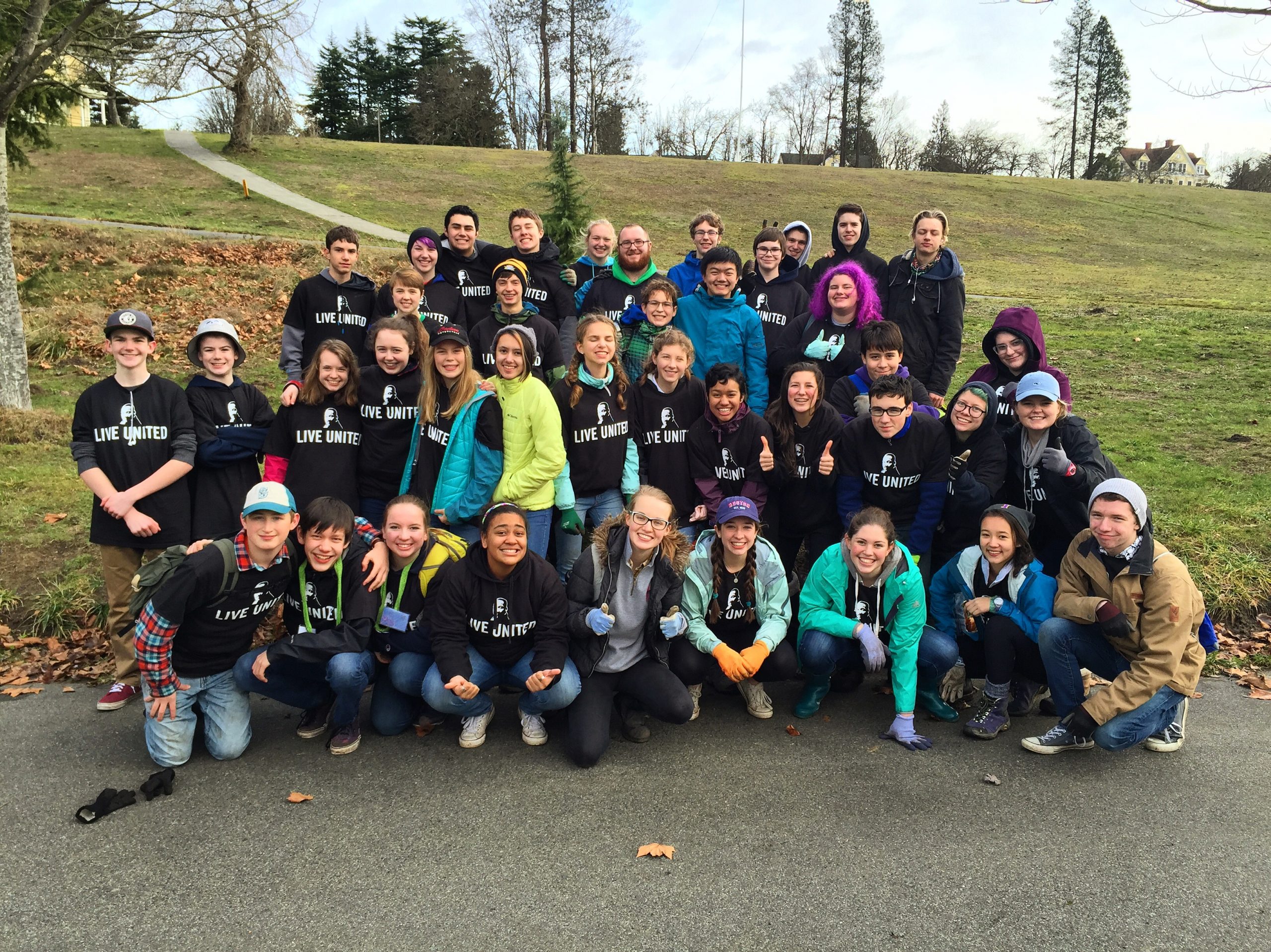 Teens who volunteered for MLK Day of Service