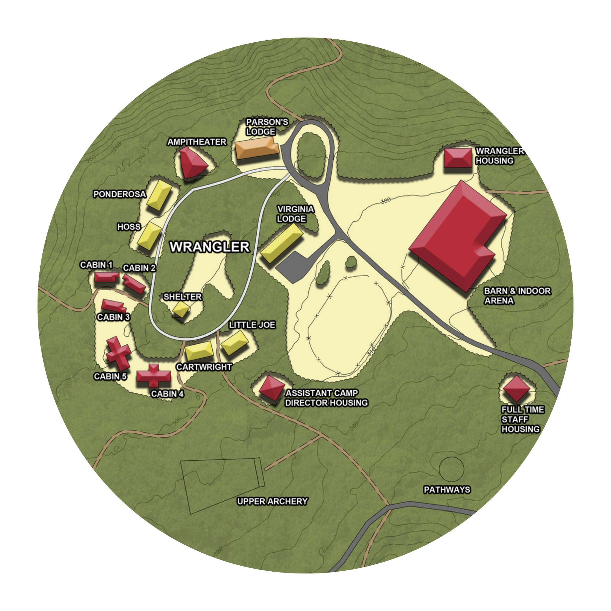 Site Master Plan detail of Wrangler area of camp